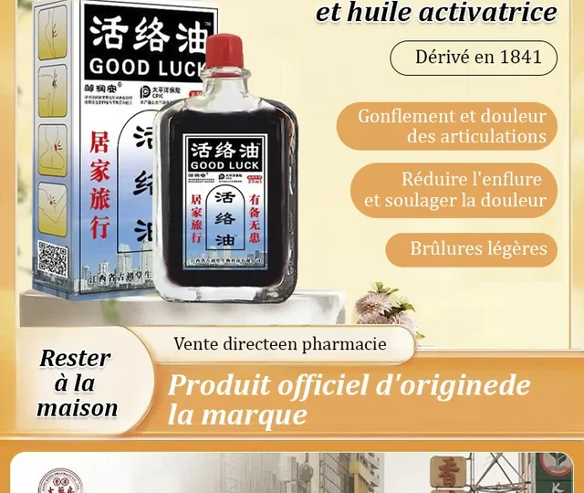 Huile activante pour soulager la douleur et stimuler la circulation