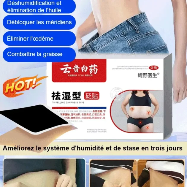 Patch de moxibustion 3 jours pour éliminer l’humidité et la stase